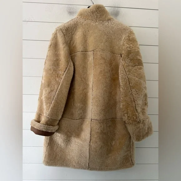 Shearling Reversible Coat with Detachable hood Size 10 Vintage - Picture 5 of 17